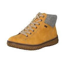 Rieker Mustard Leather 'Amport' Flat Sling Back Sandals - 3.5