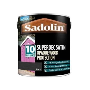 Sadolin Superdec Opaque Wood Protection Black Gloss 2.5 litre