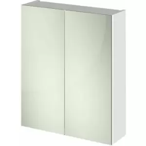 Hudson Reed - Fusion Mirror Unit (50/50) 600mm Wide - Gloss White