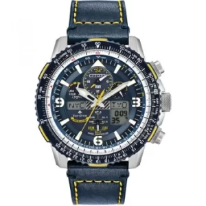 Mens Citizen Eco-drive Gnts Blue Angels Skyhawk A.T Radio Controlled Alarm Chronograph Stainless Steel Watch