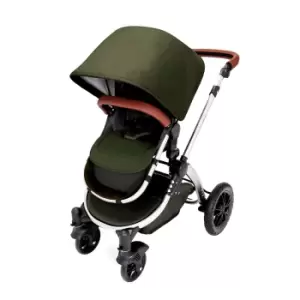 Ickle Bubba Stomp V4 2 in 1 Pushchair - Woodland on Chrome with Tan Handles