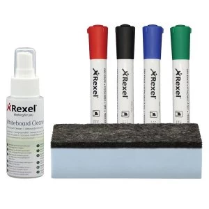 Rexel Whiteboard Cleaning Kit Assorted Colours