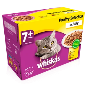 Whiskas 7+ Poultry in Jelly Cat Food 12 x 100g