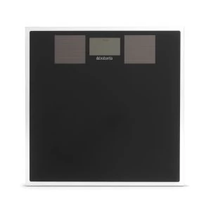 Brabantia Solar Powered Digital Glass Bathroom Scales - Black