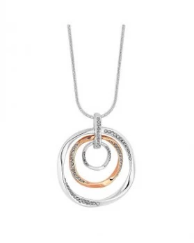 MOOD Two Tone Crystal Ring Pendant