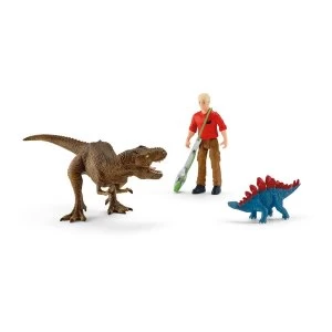 SCHLEICH Dinosaurs Tyrannosaurus Rex Attack Toy Playset