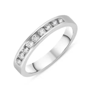 Platinum 0.30ct Diamond Channel Set Wedding Half Eternity Ring
