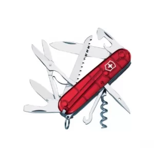 Victorinox 13713TB1 Huntsman Swiss Army Knife Translucent Red Blis...