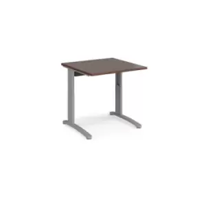 Office Desk Wheelchair Friendly Rectangular Desk 800mm Walnut Tops With Silver Frames TR10