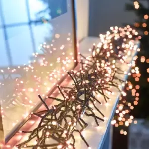 960 LED Cluster Christmas Lights - 13.9m Indoor & Outdoor Multi Function Timer Megabrights - Copper Glow - The Winter Workshop