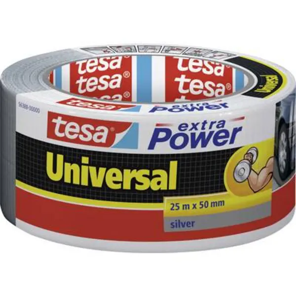 tesa UNIVERSAL 56388-00000-16 Cloth tape tesa extra Power Silver (L x W) 25 m x 50 mm