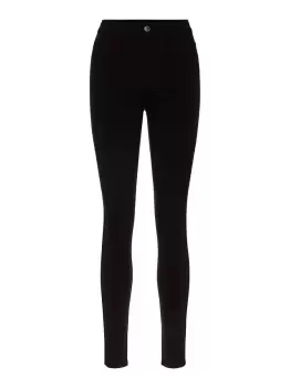 PIECES High Waist Skinny Fit Jeggings Women Black