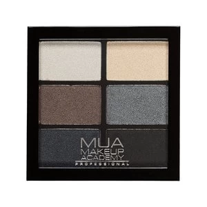 MUA Professional 6 Shade Palette Smokey Shadows Multi