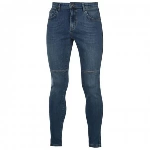 Nimes Tape Skinny Jeans Mens - Mid Blue Wash