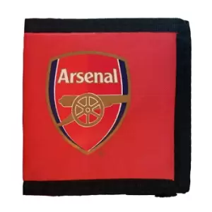 Arsenal FC Official Mens Football Crest Money Wallet (One Size) (Red)