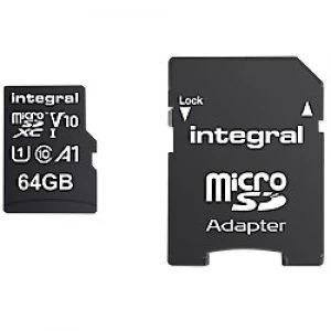 Integral MicroSDXC Flash Memory Card V10 64GB