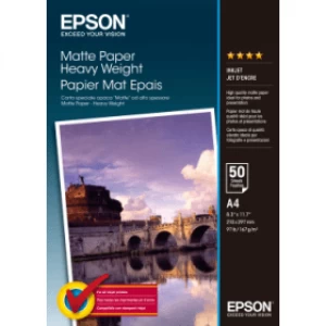 Epson C13S041256 A4 Matte Paper 167g x50