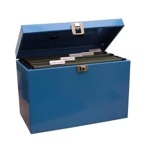 Foolscap Home File Steel with 5 Suspension Files 2 Keys and Index Tabs