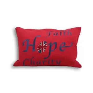 Riva Home Faith Cushion Cover (35x50cm) (Red)