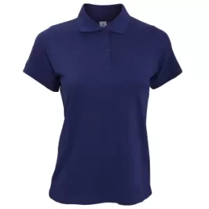 B&C Safran Pure Ladies Short Sleeve Polo Shirt (S) (Navy Blue)