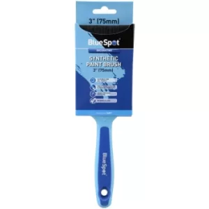 BlueSpot 36007 3" (75mm) Synthetic Paint Brush with Soft Grip Handle