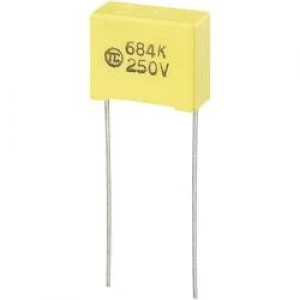 MKS thin film capacitor Radial lead 0.68 uF 250 Vdc 5 15mm L x W x H 18 x 8.5 x 14.5mm