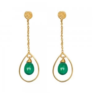 Juvi Designs Gold vermeil boho swing me earring Green