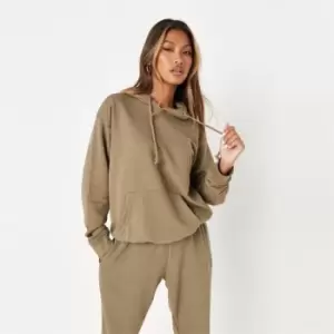 Missguided Basic Loopback Hoodie And Joggers Co Ord Set - Green