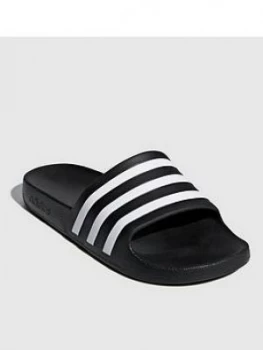 Adidas Adilette Aqua - Black/White, Size 7, Men