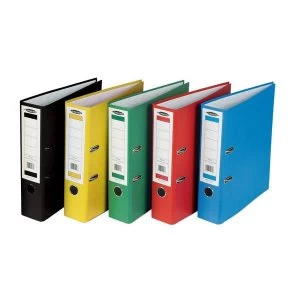 Concord A4 Classic Lever Arch File Printed Lining Capacity 70mm Assorted Pack 10