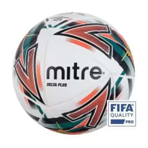 Mitre Delta Plus Ball White/Black/Orange/Green 5