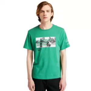 Moto Guzzi X Timberland Photo T-Shirt For Men In Green Green, Size M