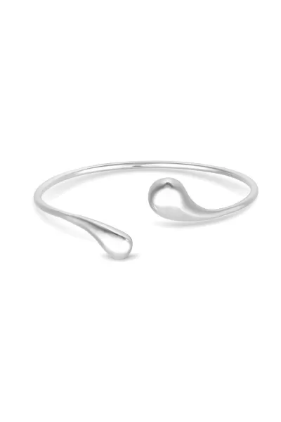 Recycled Sterling Silver Plated Bangle Bracelet - Gift Pouch