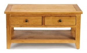 Linea Astoria Coffee Table with 2 Drawers White