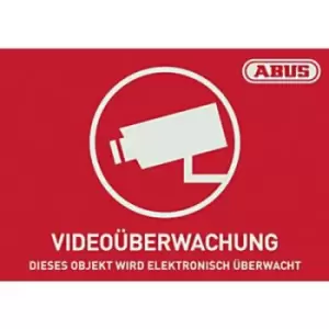 ABUS AU1420 Warning label CCTV Languages German (W x H) 148mm x 105 mm