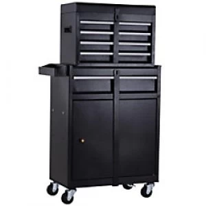 Durhand Tool Chest Cabinet Black 645mm x 735mm x 400 mm