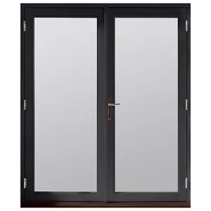 Jeld-wen Bedgebury Hardwood French Doors Grey Finish - 5ft