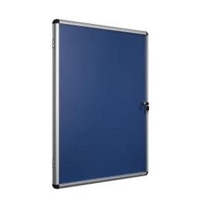 Office 1200 Lockable Glazed Noticeboard Display Case with Aluminium