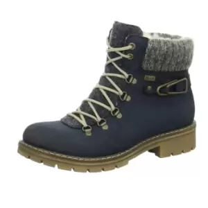 Rieker Peak Womens Casual Lace Up Walking Boots womens Snow boots in Blue,4,5