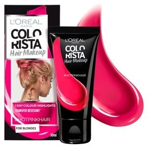 Colorista Hair Makeup Hot Pink Temporary Blonde Hair Colour