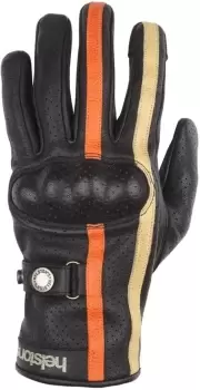 Helstons Eagle Air Motorcycle Gloves, black-orange, Size L, black-orange, Size L