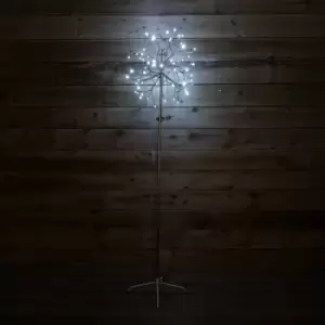 1.8m Champagne Firework Outdoor Christmas Tree with 72 Static 24 Flashing White LEDs
