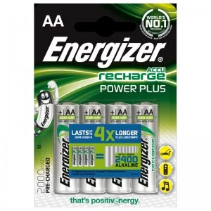 Energizer Power Plus 2000mAh AA Rechargeable Batteries - 4 Pack