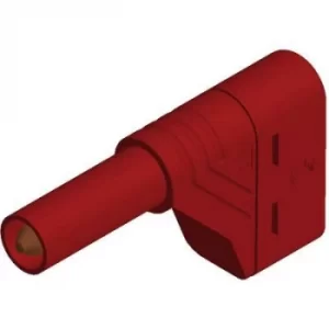 SKS Hirschmann LAS S W Straight blade safety plug Plug, right angle Pin diameter: 4mm Red
