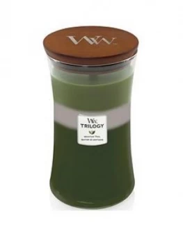 Woodwick Large Hourglass Trilogy Candle ; Mountain Trail