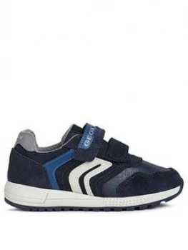 Geox Boys Alben Strap Trainer - Navy, Size 13 Younger