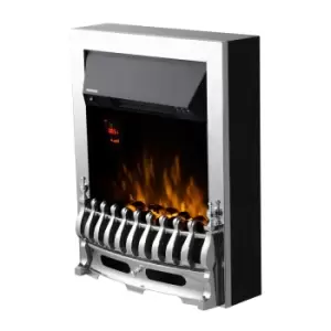Warmlite 2KW Whitby Electric Fire Inset With Remote Control - Chrome