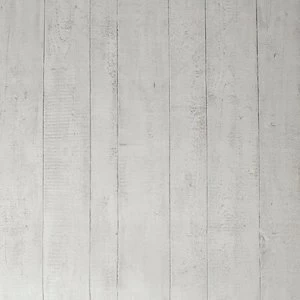 Contour White Wood Effect Wallpaper 10m