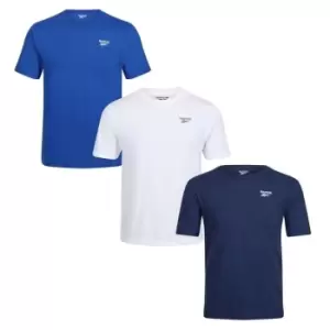 Reebok 3 Pack Santo T Shirts Mens - Blue