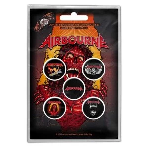Airbourne - Breakin' Outta Hell Button Badge Pack
